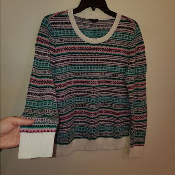 Talbots Lambs Wool Multicolor sweater M - Picture 5 of 9